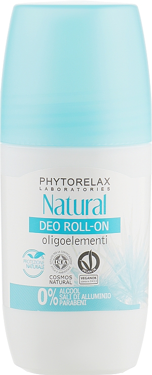 Dezodorant w kulce - Phytorelax Laboratories Natural Roll-On Deo with Oligoelements — Zdjęcie N1