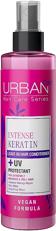 Intensywnie regenerująca i wygładzająca odżywka w sprayu z keratyną do włosów mocno zniszczonych - Urban Care Intense Keratin Leave-In Hair Conditioner — Zdjęcie N1