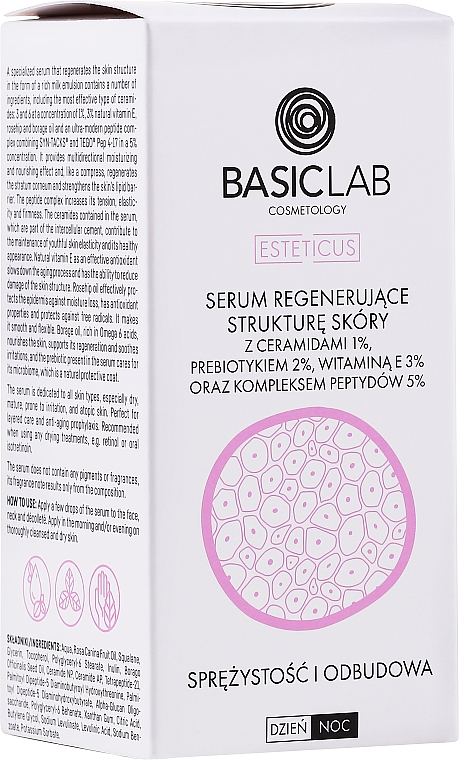 Serum regenerujące strukturę skóry Sprężystość i odbudowa - BasicLab Dermocosmetics Esteticus — Zdjęcie N5