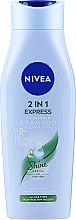 Łagodny szampon pielęgnujący z odżywką 2 w 1 Aloes - NIVEA 2in1 Express Shine Serum Aloe Vera Shampoo & Conditioner — Zdjęcie N4