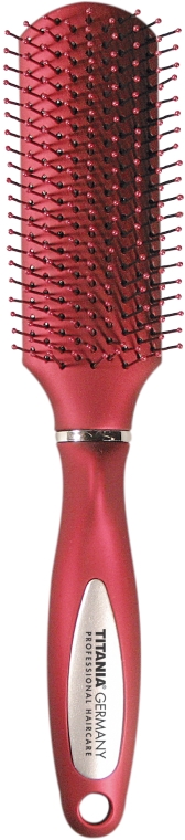 Masująca szczotka do włosów, czerwona, 24 cm - Titania Salon Professional