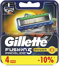 Wymienne wkłady do maszynki, 4 szt. - Gillette Fusion ProGlide Power — Zdjęcie N2