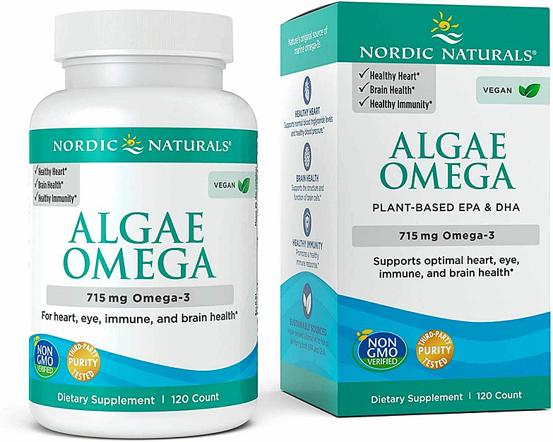 Suplement diety Olej z nordyckich alg, 715 mg - Nordic Naturals Algae DHA — Zdjęcie N1