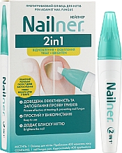 Przeciwgrzybicza kredka do paznokci - Nailner 2 In 1 — Zdjęcie N2