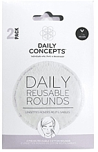 Wielorazowe bawełniane płatki do demakijażu, 2 szt. - Daily Concepts Daily Reusable Cotton Rounds — Zdjęcie N1