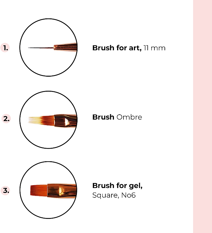 Podwójny pędzelek do manicure - Sincero Salon Art + Dots Double Use Brush — Zdjęcie N5