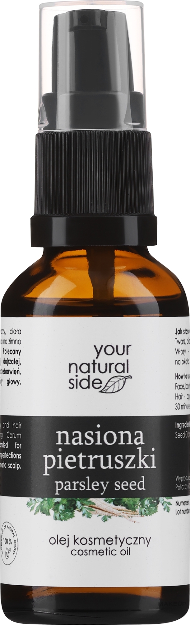 Olej z nasion pietruszki do twarzy i ciała - Your Natural Side Precious Oils Parsley Seed Oil (z dozownikiem) — Zdjęcie 30 ml