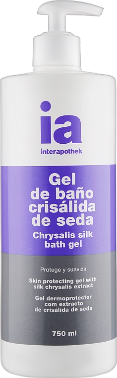 Żel pod prysznic z ekstraktem z jedwabiu dla uelastycznienia skóry z dozownikiem - Interapothek Gel De Bano Crisalida De Seda
