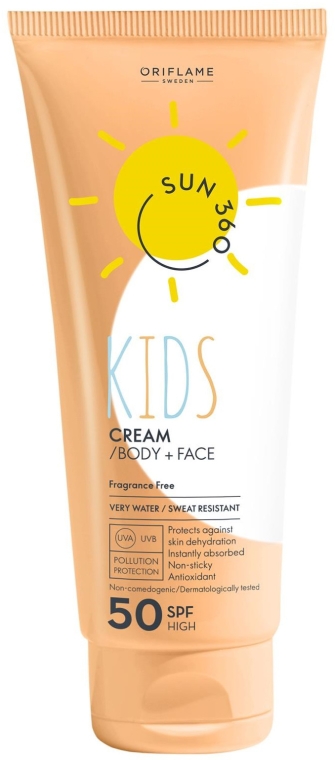 Ochronny krem do opalania do twarzy i ciała dla dzieci SPF 50 - Oriflame Sun 360 Kids Cream — Zdjęcie N1