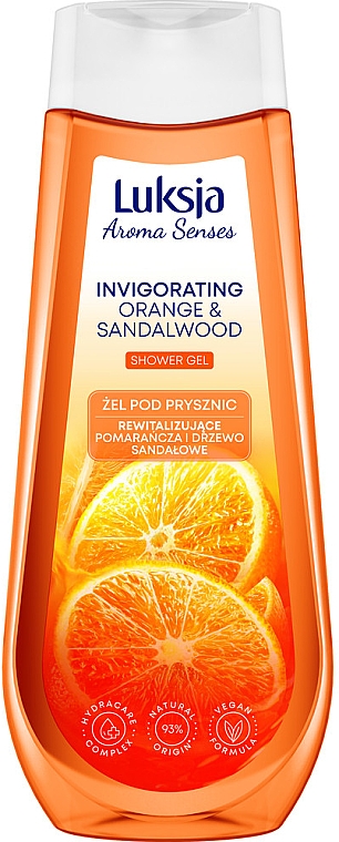 Żel pod prysznic Pomarańcza i drzewo sandałowe - Luksja Aroma Senses Invigorating Orange & Sandalwood Shower Gel — Zdjęcie N1