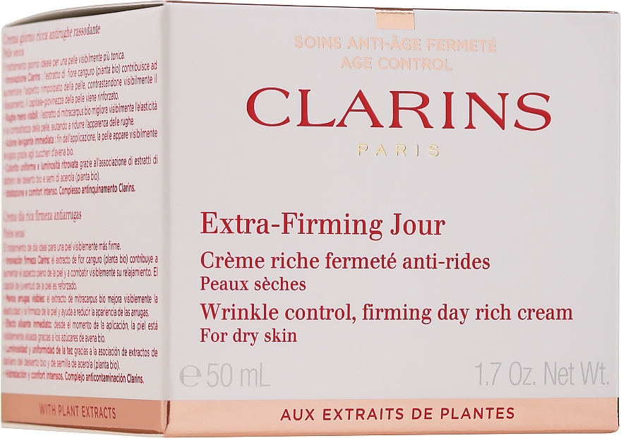 PRZECENA! Intensywnie ujędrniający krem na dzień do skóry suchej - Clarins Extra-Firming Day Rich Cream For Dry Skin * — Zdjęcie N3