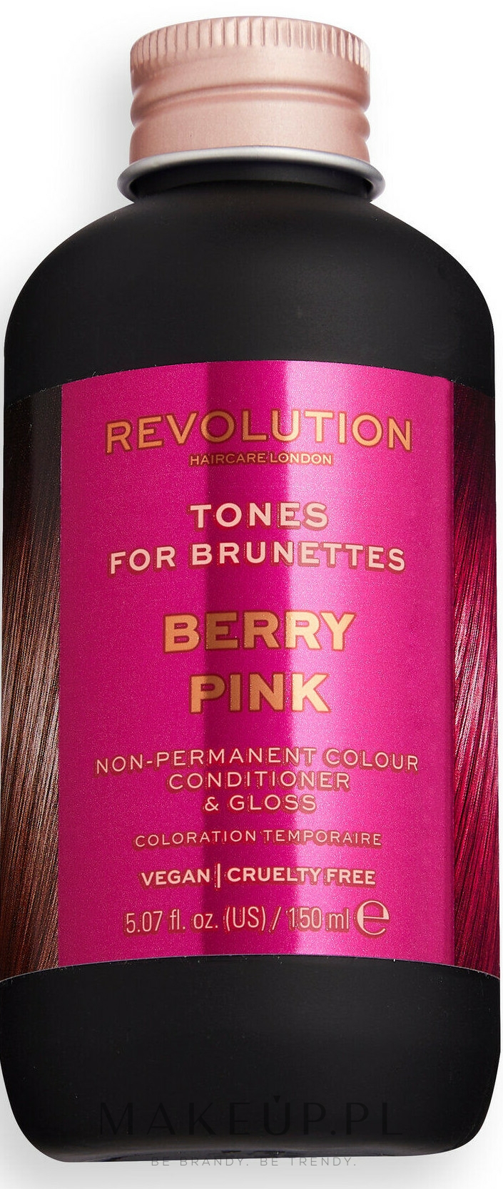 Koloryzujący balsam do brązowych włosów - Makeup Revolution Tones For Brunettes — Zdjęcie Berry Pink