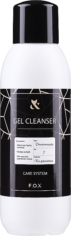 Zmywacz do warstw dyspersyjnych - F.O.X Gel Cleanser  — Zdjęcie N2