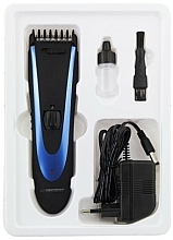 Maszynka do strzyżenia włosów, czarno-niebieska - Esperanza EBC004 Hair Clippers Apollo Black-Blue — Zdjęcie N4