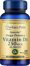 Kup Suplement diety Witamina D3, 25 mcg - Puritan's Pride Premium Sunvite Super-Potency Vitamin D3 10000 IU