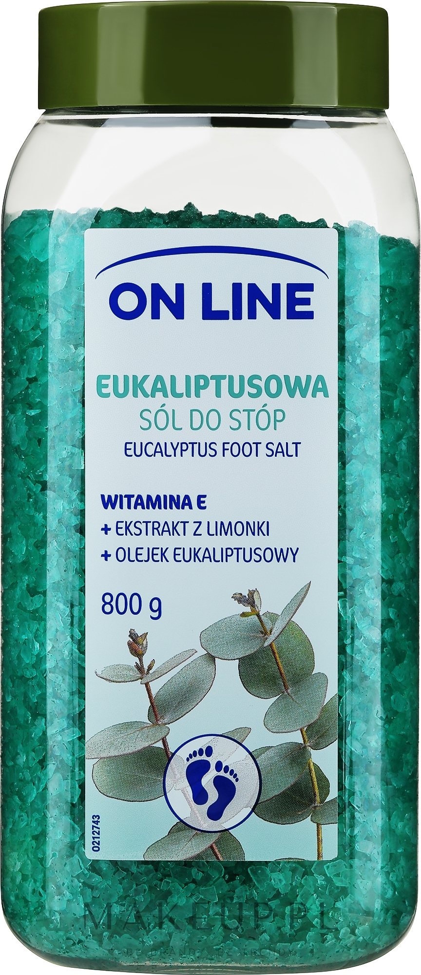 Eukaliptusowa sól do stóp Relaks - On Line — Zdjęcie 800 g