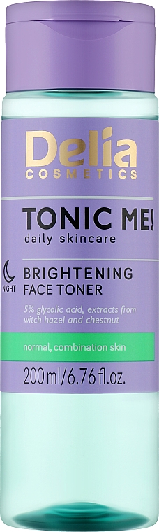 Rozświetlający tonik do twarzy - Delia Cosmetics Tonic Me — Zdjęcie N1