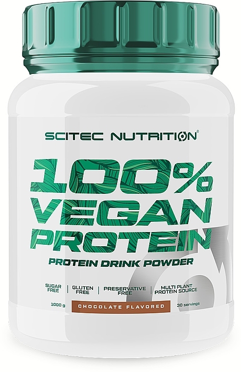 Roślinna odżywka białkowa Czekolada - Scitec Nutrition 100% Vegan Protein Chocolate — Zdjęcie N1