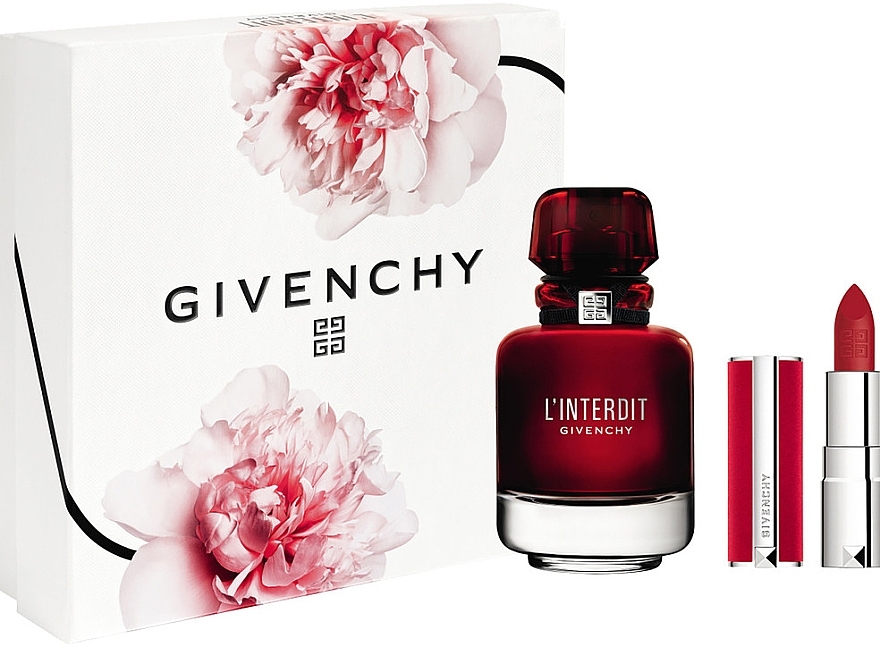 Givenchy L'Interdit Rouge - Zestaw (edp/50ml + lipstick/1,5g) — Zdjęcie N1