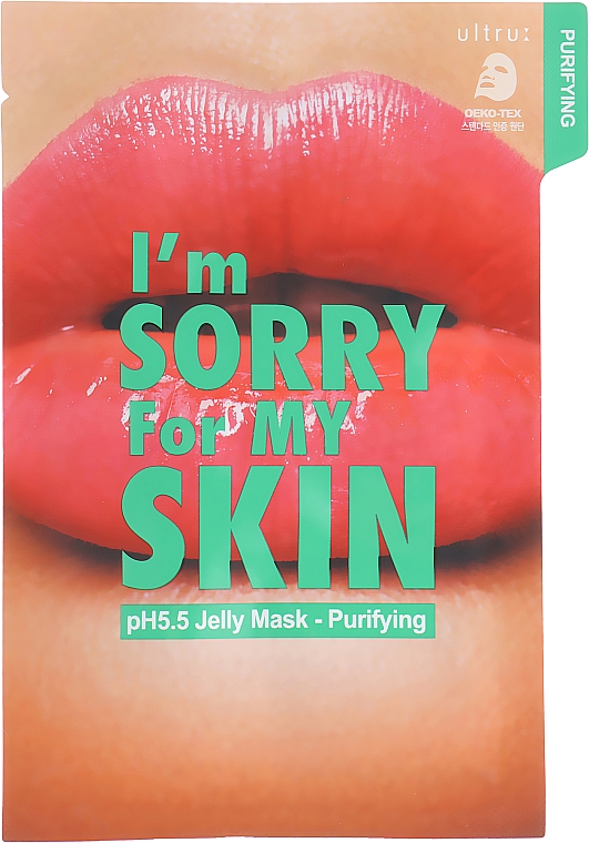Oczyszczająca maska w płachcie do twarzy - Ultru I'm Sorry For My Skin pH5.5 Jelly Mask Purifying — Zdjęcie N1