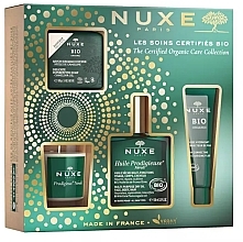 Kup Zestaw - Nuxe The Certified Organic Cares 2022 Set (soap/100g + oil/100ml + gel/50ml + candle/70g)