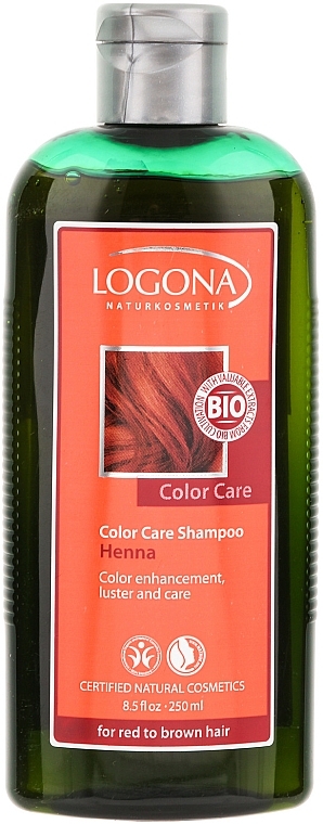 PRZECENA! Szampon do włosów farbowanych w odcieniach czerwieni i brązu - Logona Hair Care Color Care Shampoo * — Zdjęcie N1