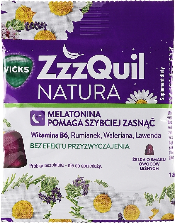 PREZENT! Suplement diety - Vicks Zzzquil Natura Melatonin  — Zdjęcie N1