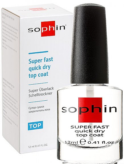 Top coat do paznokci przyspieszający wysychanie lakieru - Sophin