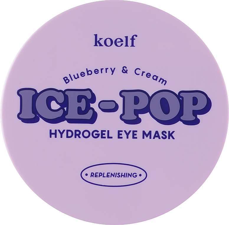 Hydrożelowe płatki pod oczy z jagodami i kremem - Petitfee & Koelf Blueberry & Cream Ice-Pop Hydrogel Eye Mask — Zdjęcie N1