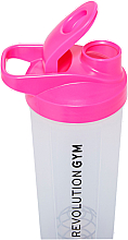 Shaker, 700 ml, różowy - Revolution Gym Shake It Protein Shaker Pink — Zdjęcie N3
