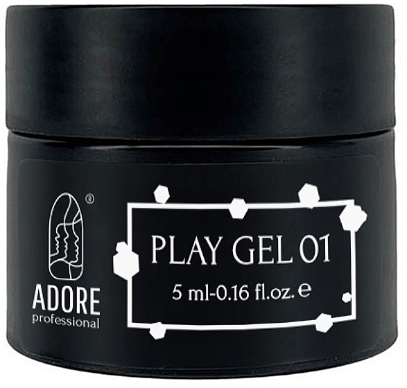 Brokatowy żel do stylizacji paznokci - Adore Play Gel Glitter — Zdjęcie N1