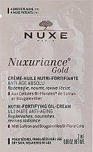 Odżywczy krem olejowy z efektem ujędrniającym do skóry suchej - Nuxe Nuxuriance Gold Nutri-Fortifying Oil-Cream (próbka) — Zdjęcie N1