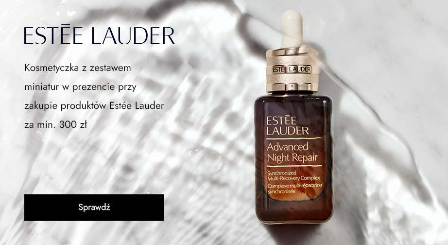 Kosmetyczka z zestawem miniatur w prezencie przy zakupie produktów Estée Lauder za min. 300 zł.