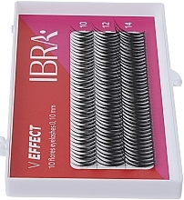 Kępki rzęs Efekt V B 0.10, Mix - Ibra 10 Flares Eyelash — Zdjęcie N2