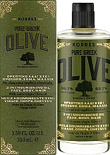 Odżywczy olejek do ciała, twarzy i włosów 3 w 1 - Korres Pure Greek Olive 3 in 1 Nourishing Oil — Zdjęcie N2