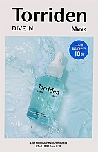 Kup Nawilżająca maska do twarzy z kwasem hialuronowym - Torriden Dive In Low Molecule Hyaluronic Acid Mask