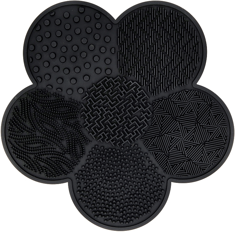 Środek do czyszczenia pędzli Kwiatek, czarny - Make Up Store Silicone Brush Cleaner Black Flower — Zdjęcie N1