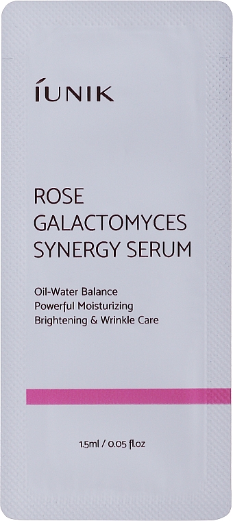 Synergiczne serum do twarzy z różą i galactomyces - iUNIK Rose Galactomyces Synergy Serum (próbka) — Zdjęcie N1