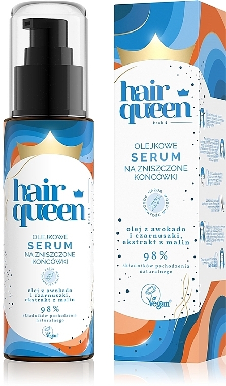 Olejek-serum na zniszczone końcówki - Hair Queen Serum — Zdjęcie N1