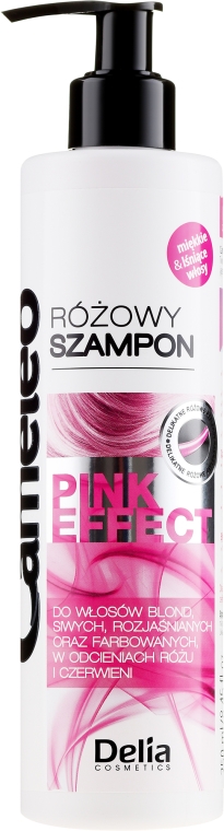 Pielęgnujący szampon z efektem różowych refleksów - Delia Cameleo Pink Effect