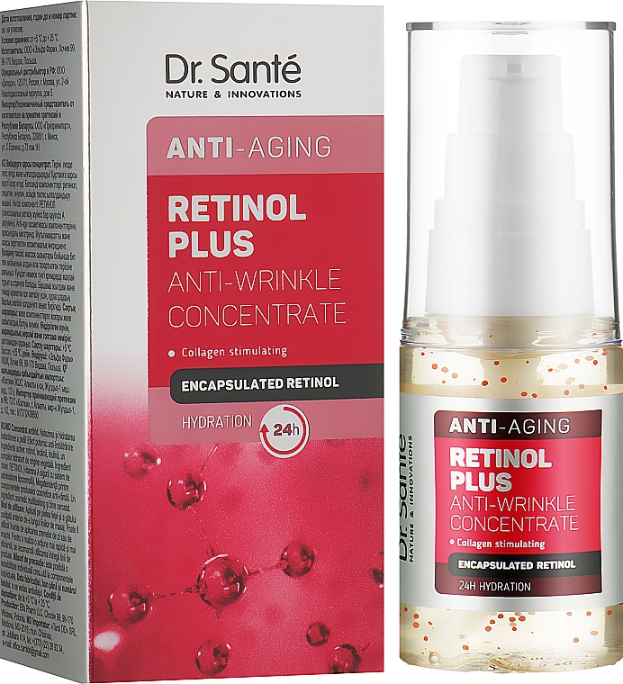 Koncentrat przeciwzmarszczkowy z retinolem - Dr Sante Retinol Plus Anti-Wrinkle Concentrate — Zdjęcie N2