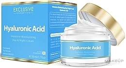 Krem do twarzy z kwasem hialuronowym - Exclusive Cosmetics Hyaluronic Acid Intensive Moisturizing Day & Night Cream — Zdjęcie N1