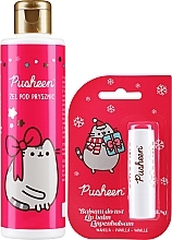 PRZECENA! Zestaw - Pusheen Merry Christmas (lip/balm/3.8g + show gel/200ml) * — Zdjęcie N2