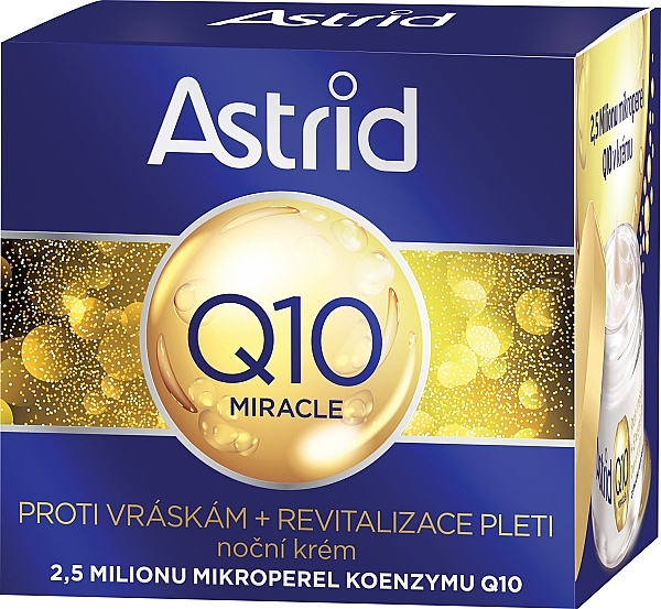 Przeciwzmarszczkowy krem na noc - Astrid Q10 Miracle Anti-Wrinkle Night Cream