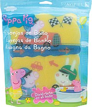 Zestaw gąbek Świnka Peppa, 3szt, niebieski, Wyścigi - Suavipiel Peppa Pig Bath Sponge — Zdjęcie N1