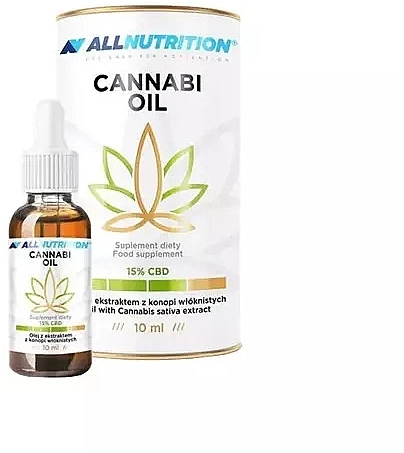 Olej z ekstraktem z konopi - Allnutrition Cannabi Oil 10% CBD — Zdjęcie N1