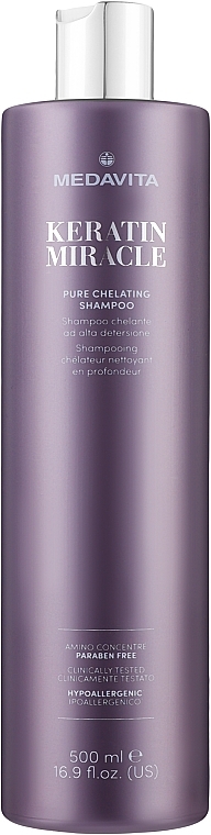 Głęboko oczyszczający chelatujący szampon do włosów - Medavita Keratin Miracle Pure Chelating Shampoo — Zdjęcie N1