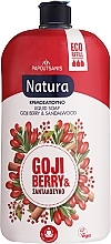 Mydło w płynie z drzewem sandałowym i jagodami goji - Papoutsanis Natura Goji Berry & Sandalwood Liquid Soap Bottle Refill (uzupełnienie) — Zdjęcie N1