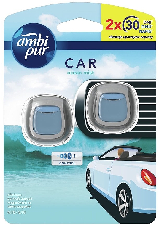 Odświeżacz powietrza do samochodu Ocean mist - Ambi Pur Duo — Zdjęcie N1