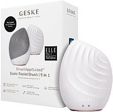 Soniczna szczoteczka do twarzy, biała - Geske Sonic Facial Brush 5 In 1  — Zdjęcie N2